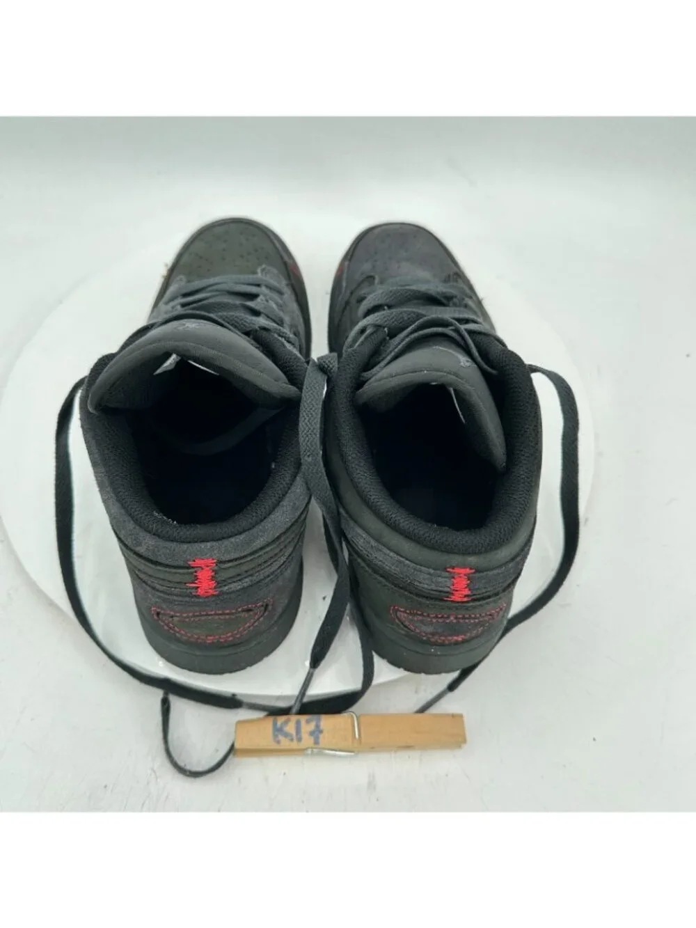 Nike Air Jordan 1 Low Youth Size 6.5Y Women 8 FQ7757-001 Dark Smoke Grey Shoes